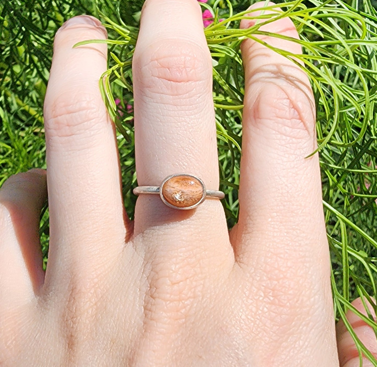 Sunstone Stacking Ring- Size 5