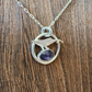 Mini Whale and Iolite Pendant #01