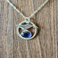 Mini Whale and Iolite Pendant #01