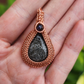 Fossil Coral and Iolite Woven Pendant