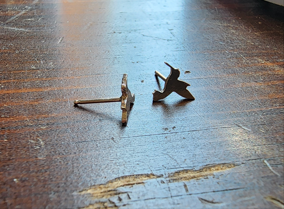 Sterling Silver Hummingbird Studs