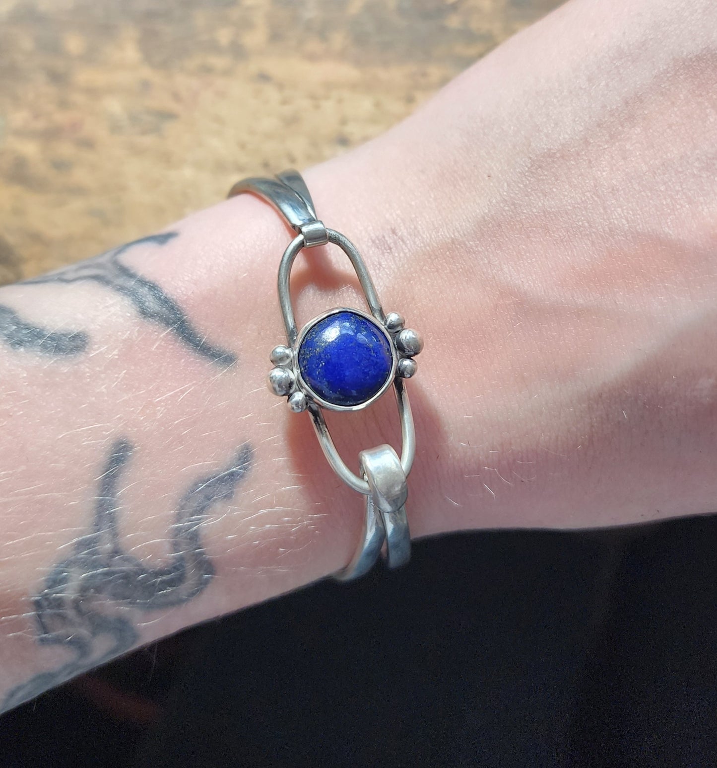 Lapis Lazuli Hinge Bracelet