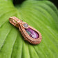 Ruby in Zoisite Copper Woven Pendant