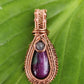Ruby in Zoisite Copper Woven Pendant